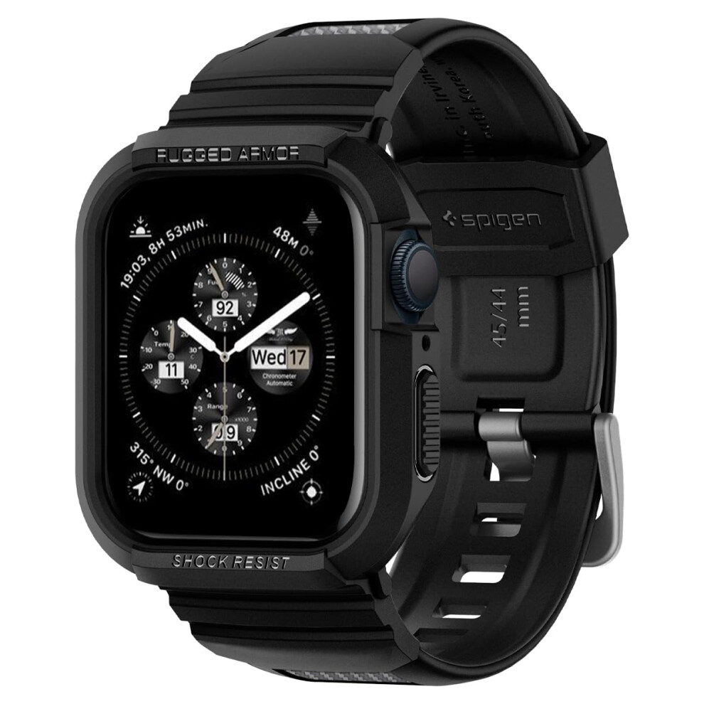 Spigen Rugged Armor Pro Designed For Apple Watch Case With Band Series