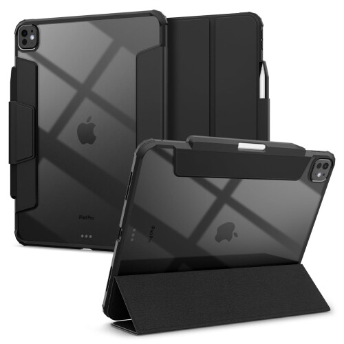 Spigen Spigen Ultra Hybrid Pro Case para iPad Pro 13 polegadas M4 (2024) com suporte de l  pis transparente e absor    o de choque - preto