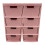 Pink 4 Drawer Modular Rattan Storage Tower Unit For Home & Office 2