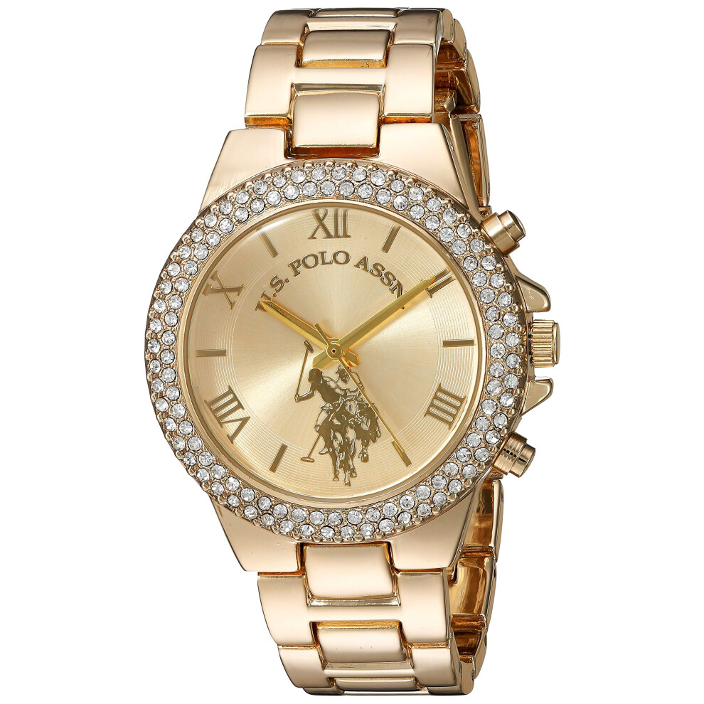 U.S. Polo Assn. Women's usc40032 Analog Display Analog Quartz Gold Watch