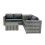 Rattan Modular 6-teiliges Möbelset – Grau 3