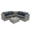 Rattan Modular 6-teiliges Möbelset – Grau 1
