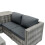 Rattan Modular 6-teiliges Möbelset – Grau 8