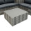Rattan Modular 6-teiliges Möbelset – Grau 9