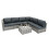 Rattan Modular 7-teiliges Möbelset – Grau 1