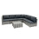Rattan Modular 7-teiliges Möbelset – Grau 3