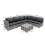 Rattan Modular 7-teiliges Möbelset – Grau 7