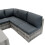 Rattan Modular 7-teiliges Möbelset – Grau 12