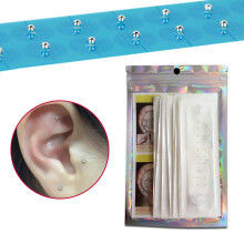 (200PCS Gold)100/200PCS Transparent Ear Point Stickers Ear Pressure Stick Acupuncture Magnetic Beads Auricular Ear Stickers Massage Ear