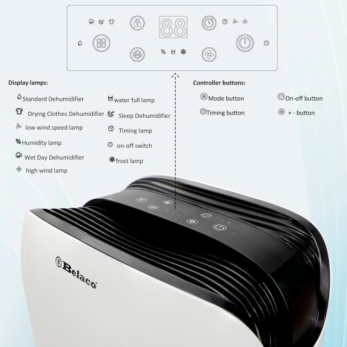 Belaco 18l per day Dehumidifier with timer 1