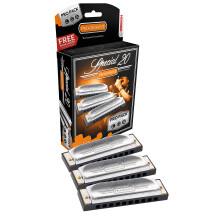Hohner Special 20 Harmonica 3-czesciowe klucze Pro Pack firmy G C A