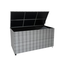 Rattan Kissenbox 700L - Grau