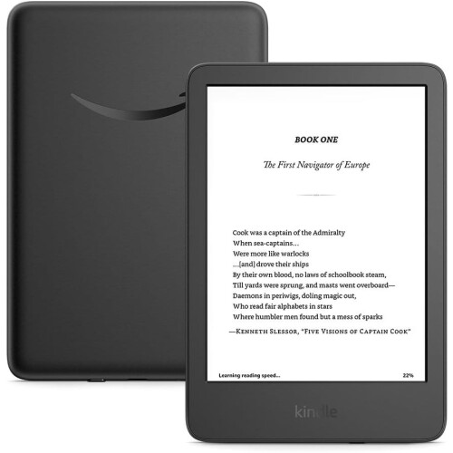 Lightest and most compact Kindle with glare-free display faster page turns New Amazon Kindle 16 GB