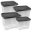 Pack Of 5 Strong Durable 24 Litre Curve Plastic Storage Boxes 1