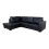 WESTPOINT VENICE BIG CORNER SOFA FAUX LEATHER BLACK LEFT HAND SIDE 1