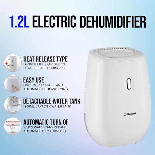 Belaco Dehumidifier 1.2l per day 2