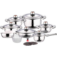 Swiss Inox 18-Piece Stainless Steel cookware Set  Includes Induction c