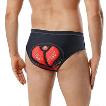 (3XL,Dark Blue)Men's Cycling Briefs with 3D Silicone Pad Quick-Drying Soft Riding Underwear for Outdoor Sports