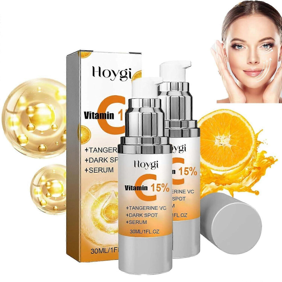 (2 Pcs) Super Vitamin C Serum for Women with Vitamin C, E and Hyaluronic Acid for Wrinkles and Dark Circles with Antioxidant, Anti-Ageing Face Care