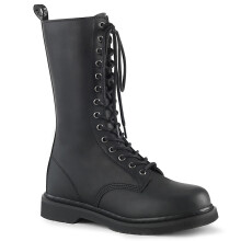 (UK  10/EU 43/US 11) DemoniaCult Mens Boots BOLT-300 Blk Vegan Leather