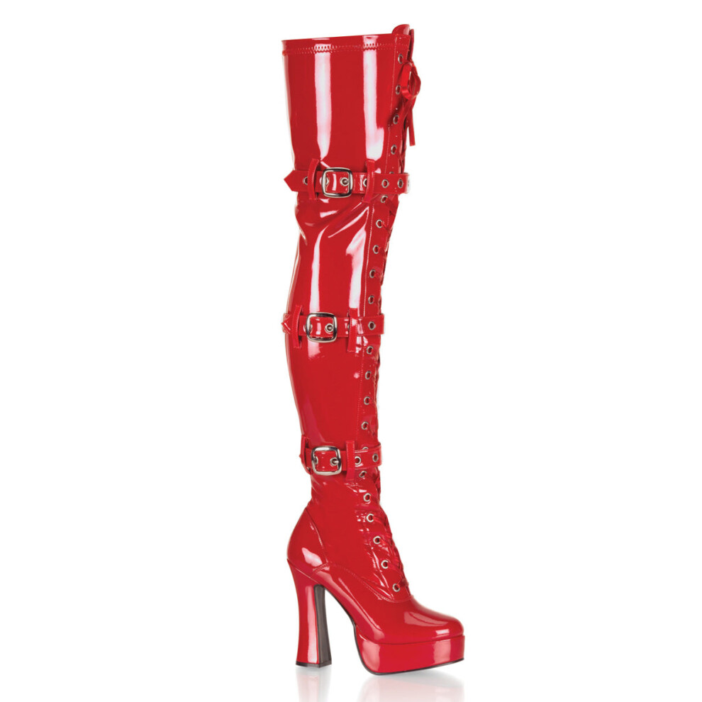 Pleaser (Uk 11/Eu 44/Us 14) Womens Boots Electra-3028 Red Str Pat