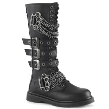 (UK  3/EU 36/US 4) DemoniaCult Mens Boots BOLT-450 Blk Vegan Leather