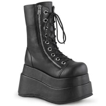 (UK 6/EU 39/US 9) DemoniaCult Womens Boots BEAR-265 Blk Vegan Leather