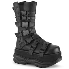 (UK  8/EU 41/US 9) DemoniaCult Mens Boots NEPTUNE-210 Blk Vegan Leather