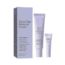 (1PCS) Facial Hair Removal Cream + Calming Serum, Hair Removal Epilator Cream for Sensitive Skin, Soothing Gentle Formula, Long-Lasting Results