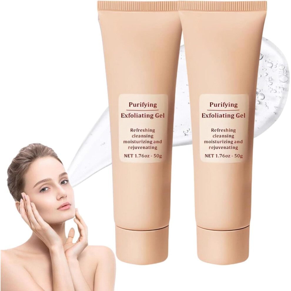 Gogerstar 2Pcs Purifying Exfoliating Gel, Facial Exfoliator Cleanser, Exfoliating Face Scrub, Exfoliating Gel Scrub For Face, Deep Cleansing&Oil Control
