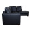 WESTPOINT VENICE BIG CORNER SOFA FAUX LEATHER BLACK RIGHT HAND SIDE 2