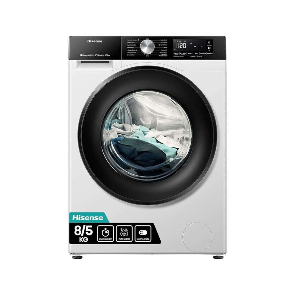 Hisense Series 3S Wd3s8043bw3 8&5Kg 1400Rpm Wifi White Freestanding Washer Dryer