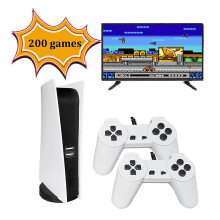 (UK plug)GS5 TV Game Console with 2 Wireless Gampad Portable HD Game Playing Machine for Living Room Home