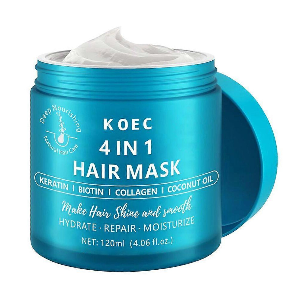 (2Pcs) 4 in 1 Hair Mask for Damaged Hair, Keratin Treatment Conditioner, Extremely Deep Conditioning Hair Mask, Hydrating & Repairing