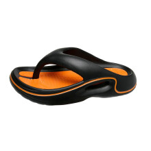 (43-44,Black Orange)Men's Flip-Flop Slides Soft Comfort Thong Sandals Slip on Slippers for Indoor and Outdoor
