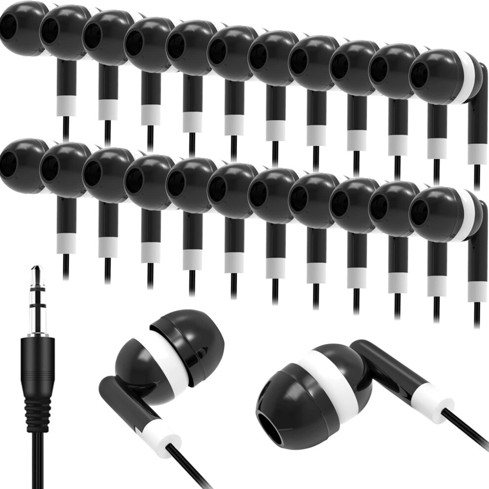 Yoley 50 Pack Bulk Earbuds for Classroom Student Basic Headphones in Ear for School Kids Children Toddler Boys Girls Teen and Adult 3.5 MM Earbuds Dot-image-OPC-PFNRK2V-NEW