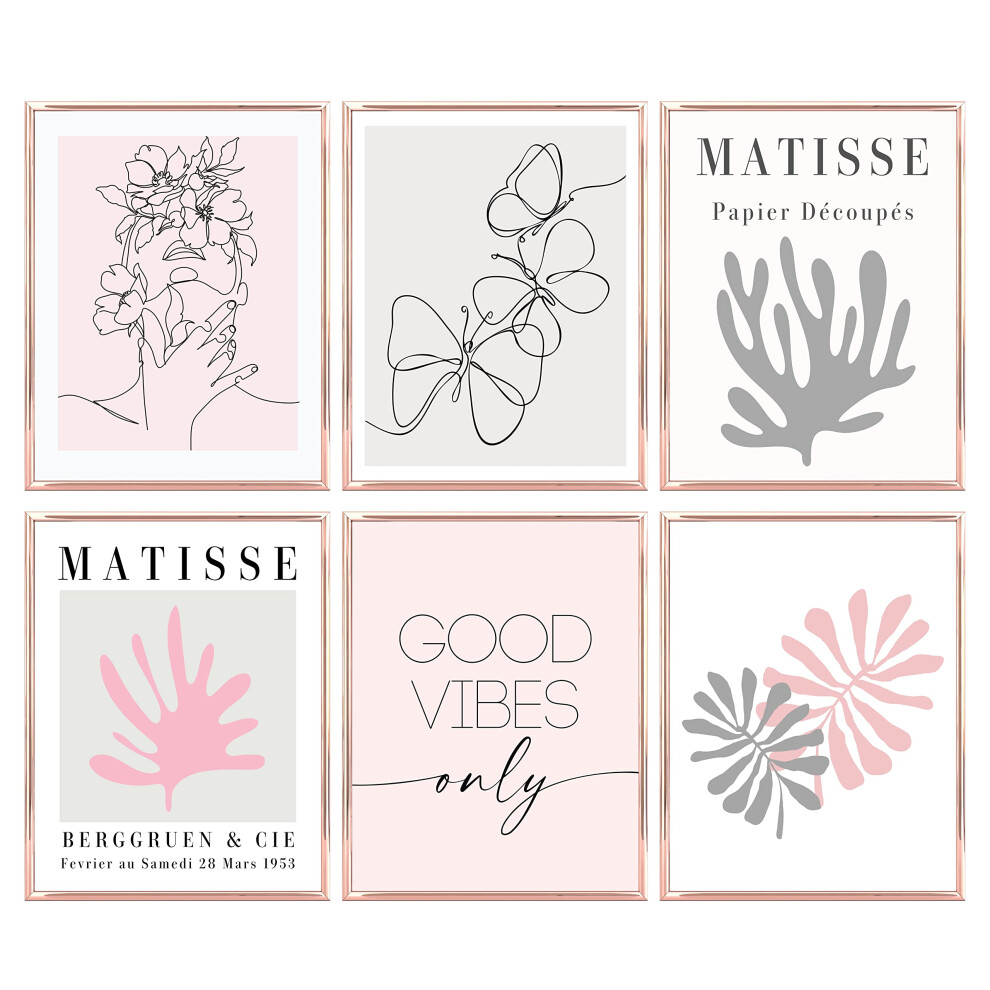 Pink and Grey Room Decor  Light Pink and Grey Aesthetic Posters  Clean Girl Aesthetic Room Decor Cute Pictures for Bedroom  Dorm Decor  Blush Pink and