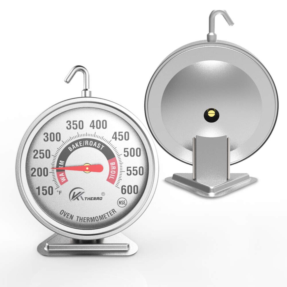 KT THERMO 3 Large Oven Thermometers NSF Accurately- Large Rotary Hook & Easy to Read Large Reading Number Shows Marked Temperature for Kitchen Food co