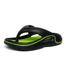 (37 To 38,2316 3 Black Green)Men's Flip-Flop Slides Soft Comfort Thong Sandals Slip on Slippers for Indoor and Outdoor