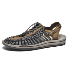 (45,1998 Khaki Grey)Men's Closed Toe Water Sandal Waterproof Sport Fisherman Sandals Water Shoes Summer Outdoor Sandals