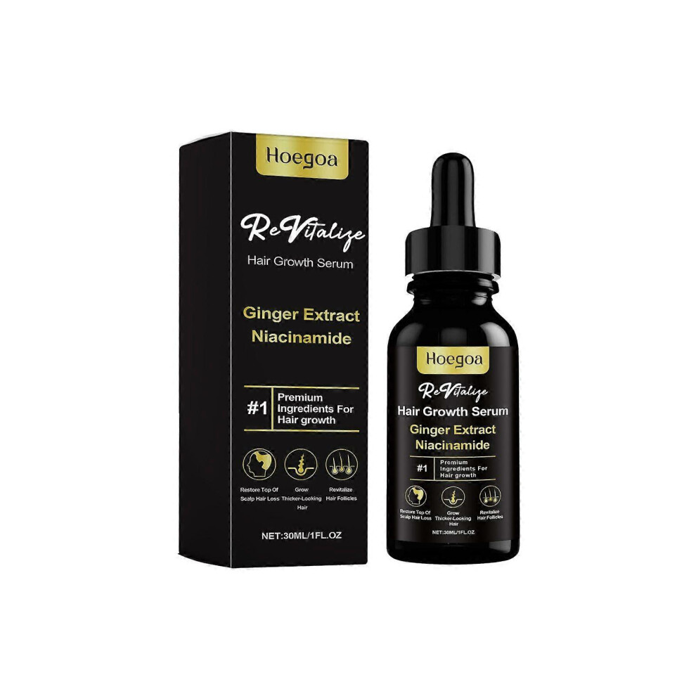 (3PCS) Hair Growth Serum with Ginger Extract + Niacinamide, Nourishing & Hair Strengthening Treatment , Prevent Hair Loss, Enhances Hair Thickness
