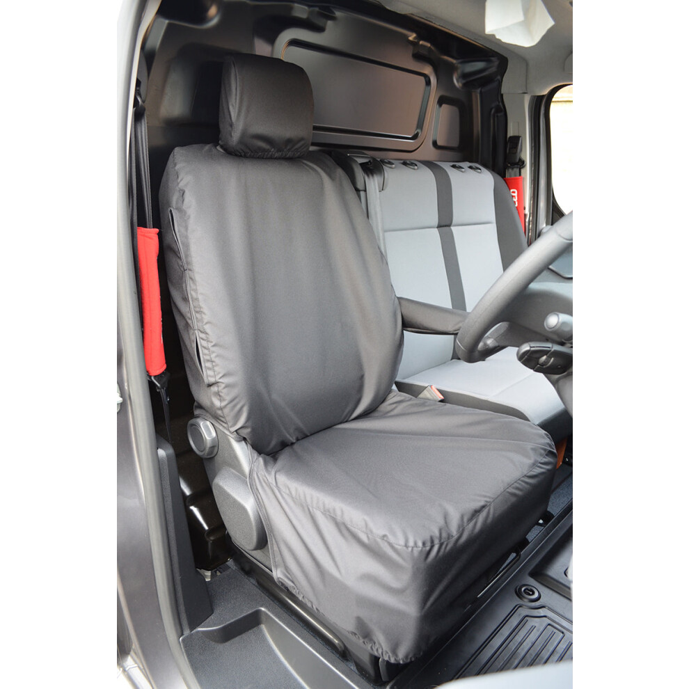 (Grey) Fits Vauxhall Vivaro 2019+ Driver Seat Cover Grey 5057605033563