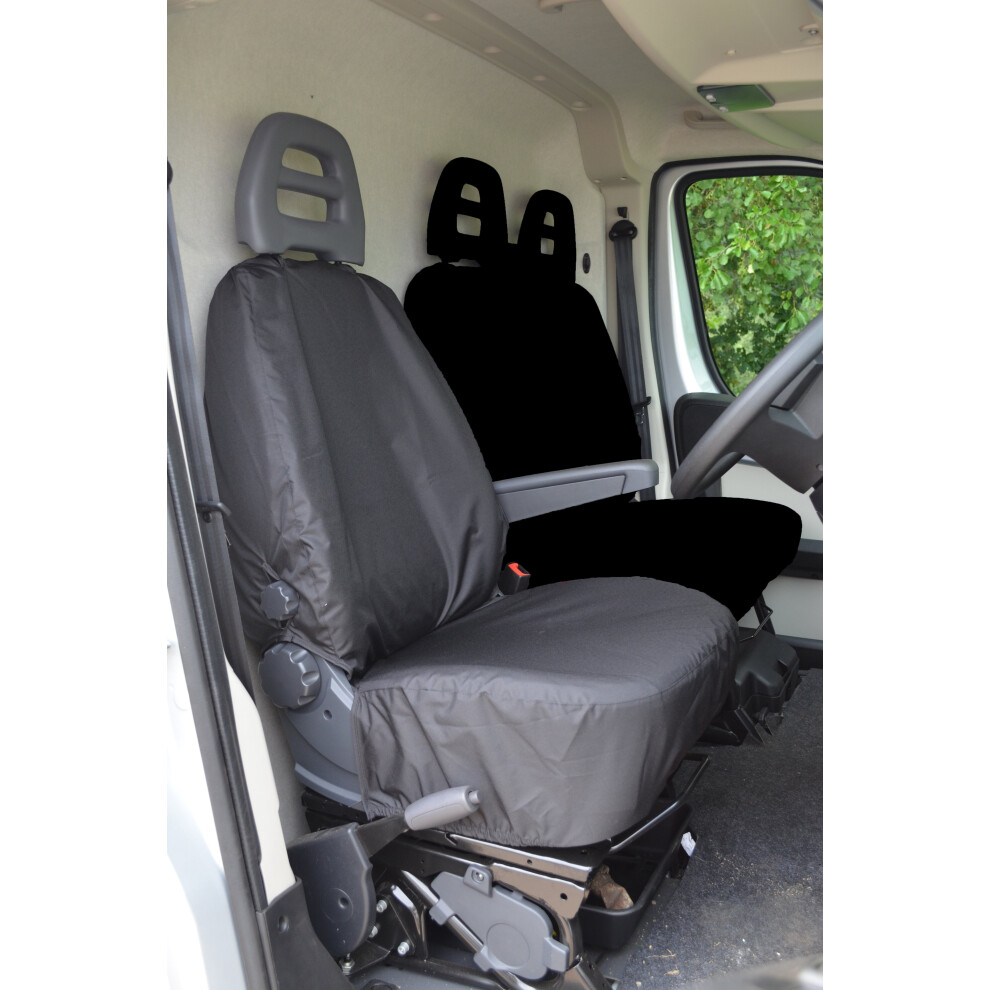 (, Driver's Seat) Fits Peugeot Boxer Van 2006-2022 Driver Seat Cover Grey 5057605018461
