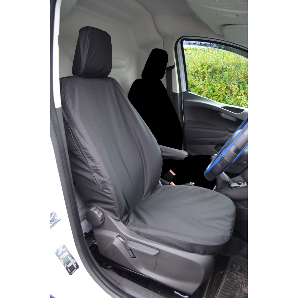 (, Driver's Seat) Fits Ford Transit Courier 2014-2023 Driver Seat Cover Black 5057605038711