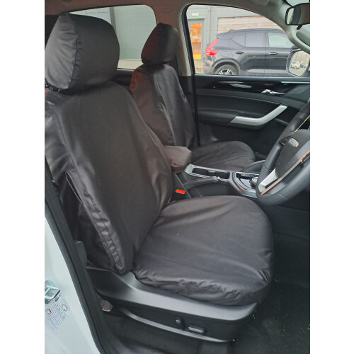(Black, Front) Fits Maxus T90 2022+ Seat Covers 1