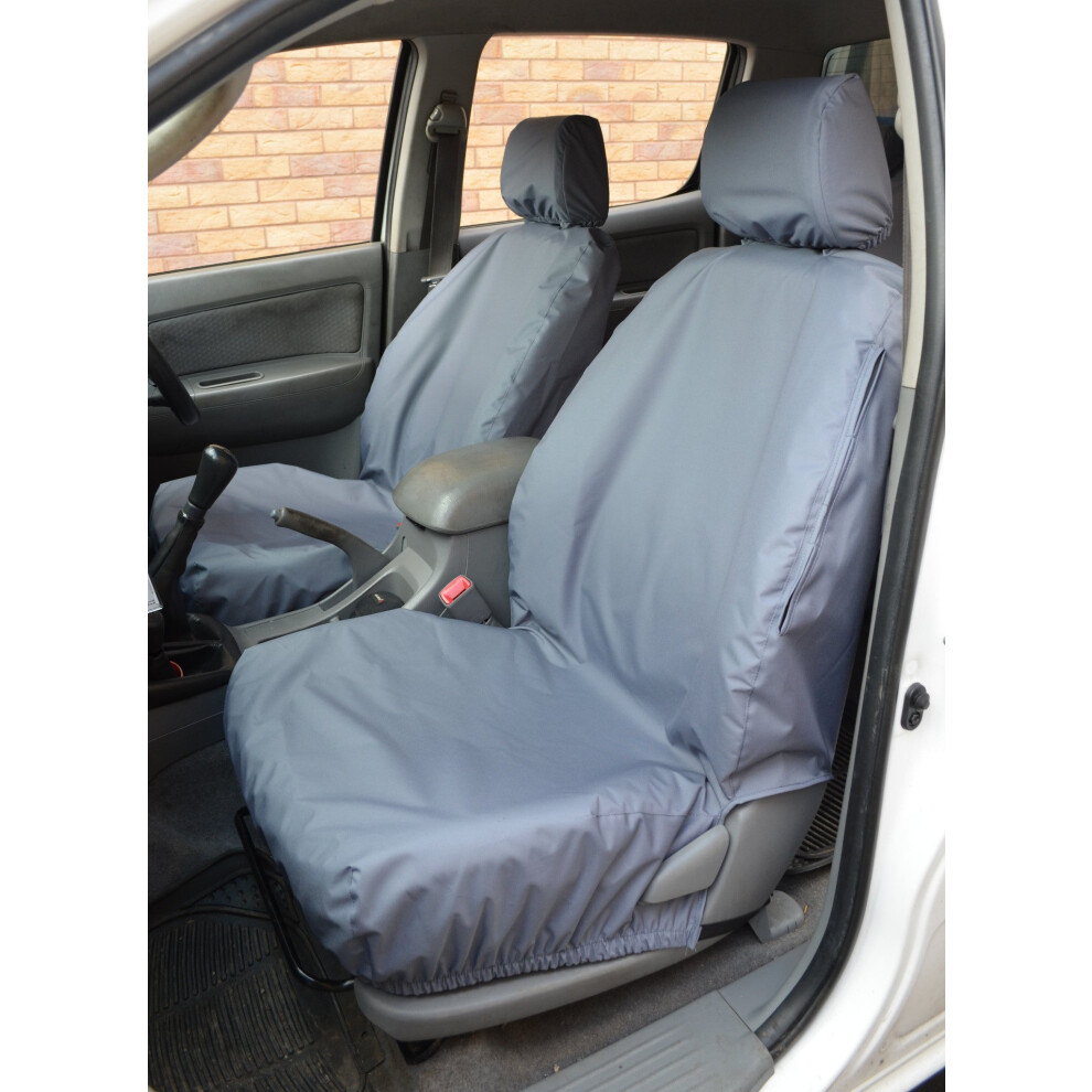 (, Double Cab Rear) Fits Toyota Hilux 2005-2016 Seat Covers Grey 5057605009100