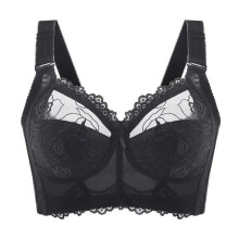 (36 80D,Black)Womens Wireless Bra Breathable Comfort Shaping Lift Support T-shirt Bra for Full Figures