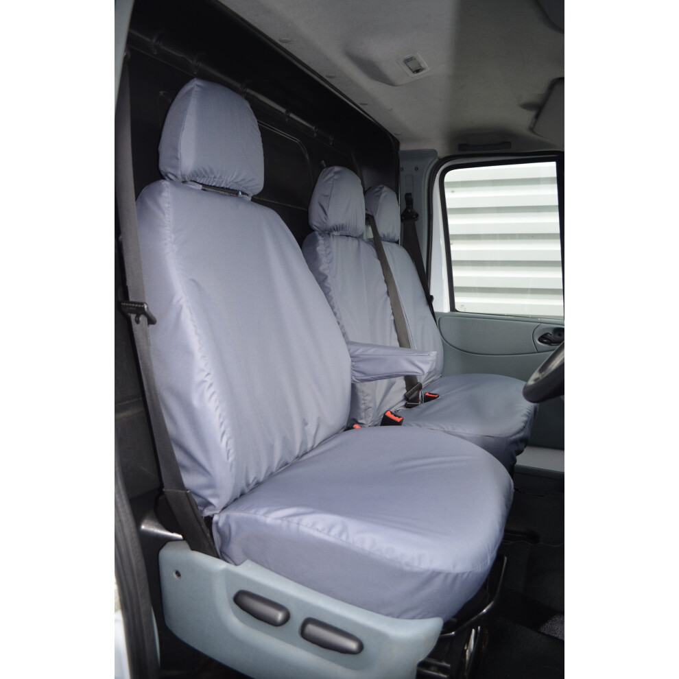(Black) Fits Ford Transit Van 2000-2013 Front Seat Covers Black 5057605001937