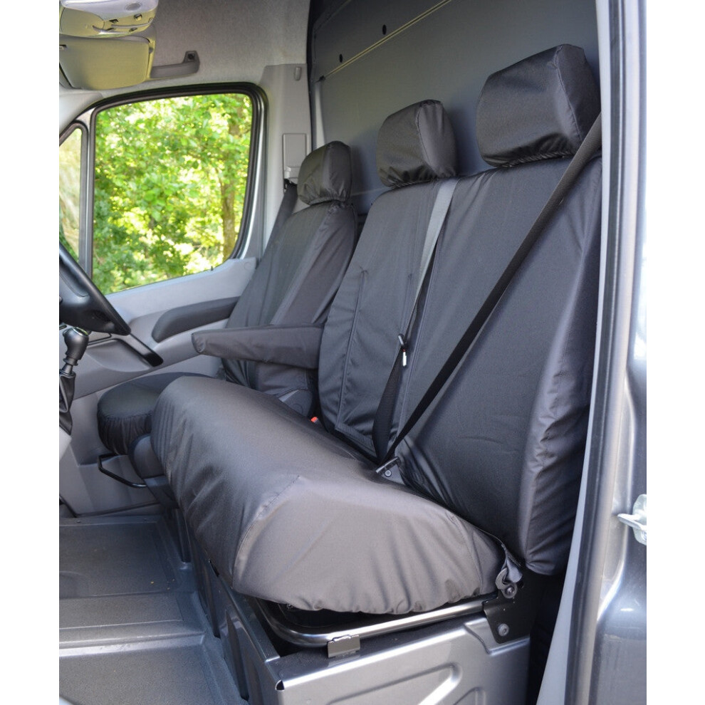 (, Front) Fits Vw Volkswagen Crafter 2006-2009 Van & Seat Covers Black 5057605011530