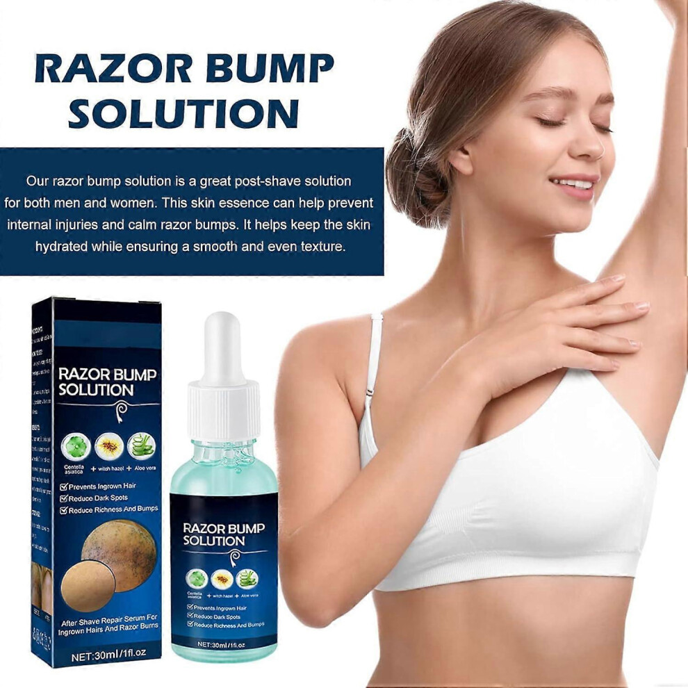 (2 Pcs) Razor Bumps Solution for Women and Men, Ingrown Hair Treatment, Razor Bump Treatment for Face, Neck, After Shave for Men, Ingrown Hair Serum